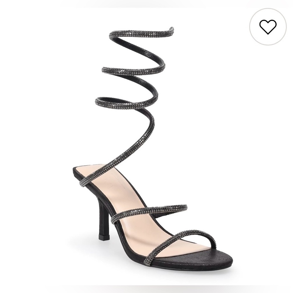 Apt. 9 Elegant Black Spiral Strap Dress Heels